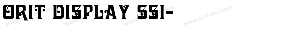 Orit Display SSi字体转换